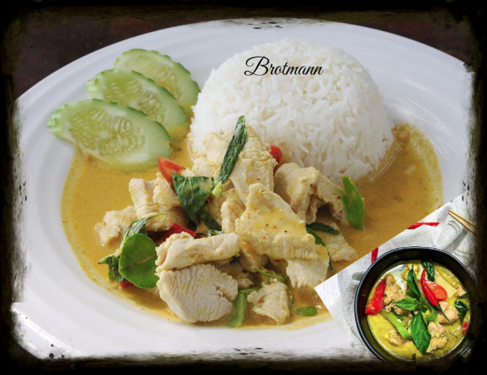 gelbes Curry mit Reis