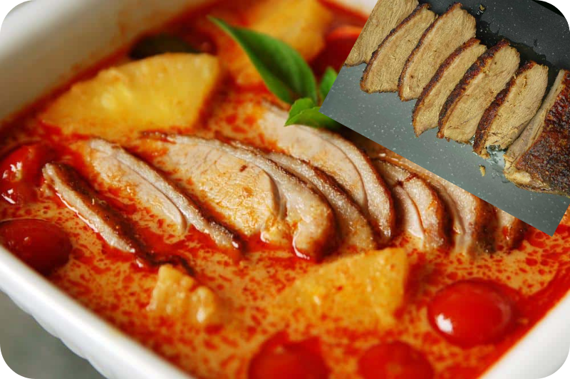 Gaeng Phed Ped Yang (Thai Red Curry with Roasted Duck)